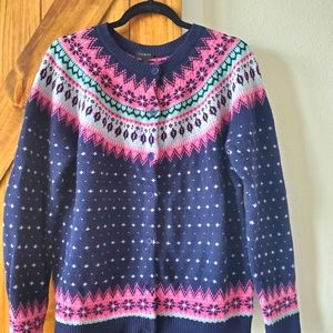 Talbots Fair Isle Cardigan- Large